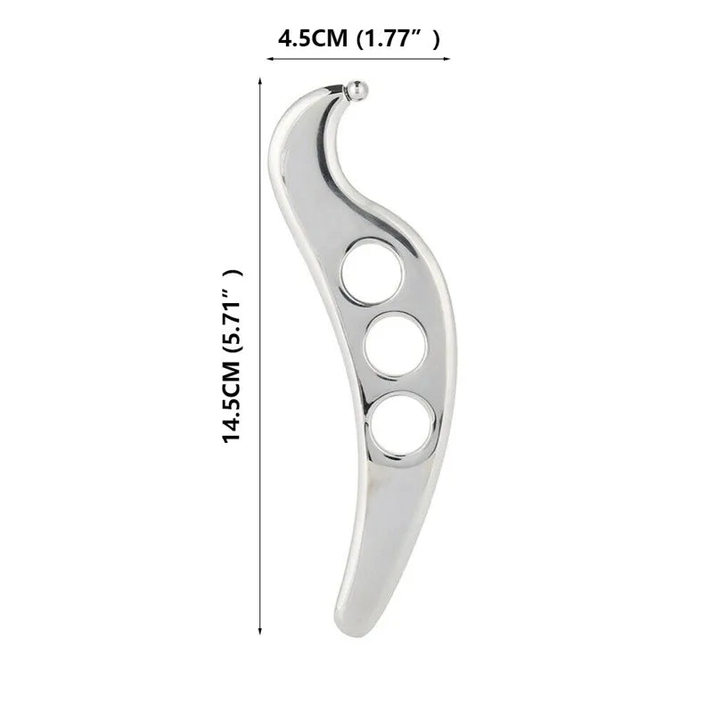 Stainless Steel Gua Sha Muscle Fascia Scraper Tool Skin Scraping Massage Tool Body Shoulder Back Arm Leg Massage Care