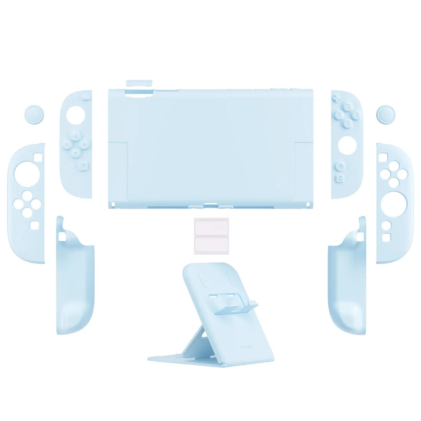PlayVital Solid Color Protective Case for Nintendo Switch 2, Anti-Scratches Hard Shell Dockable Grip Cover with  Foldable Stand