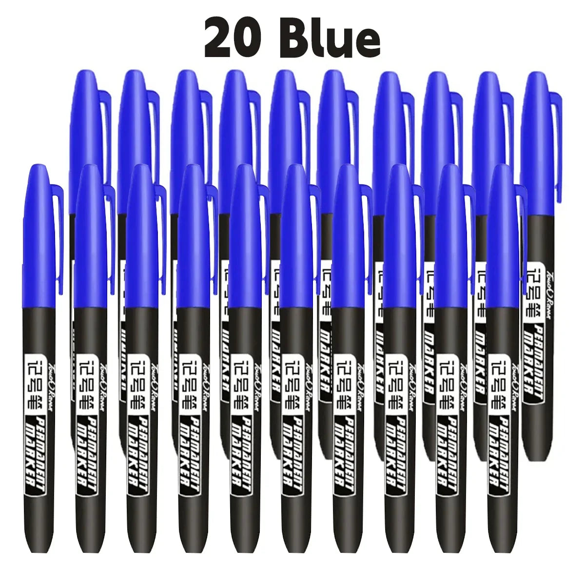 6 PCS Permanent Marker Pen Manga Drawing Markers Black Blue Red Waterproof Ink Sketch Pens Stationery Art School Supplies