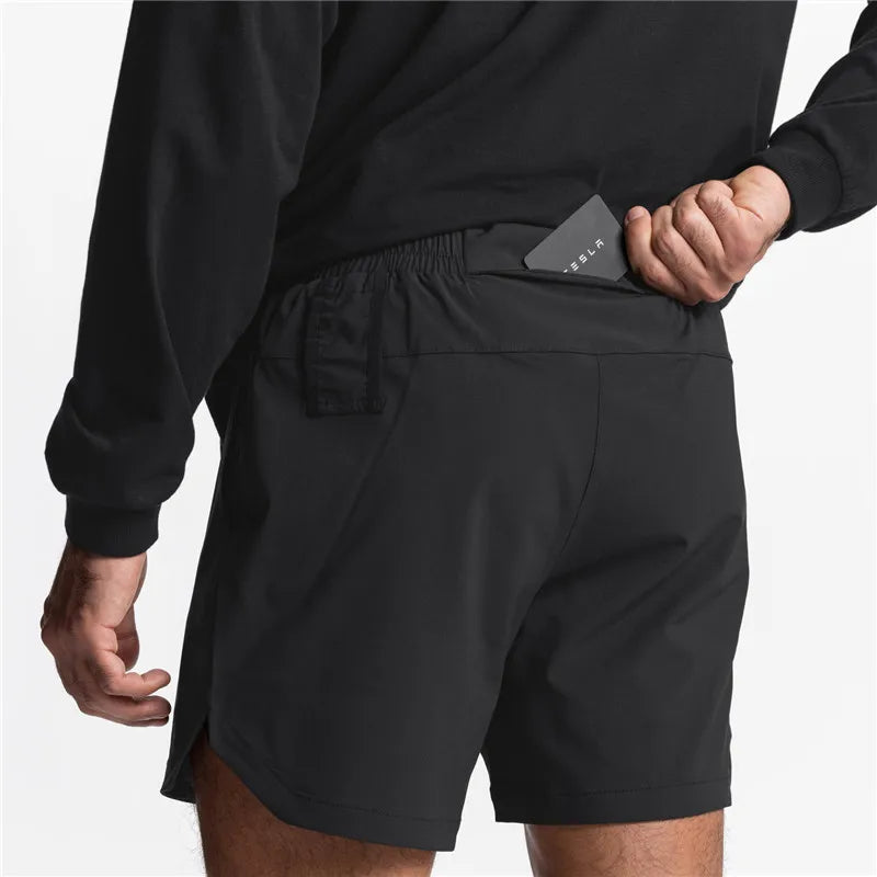Pantalones Cortos de Correr para Hombre, Deportivos de Secado Rápido
