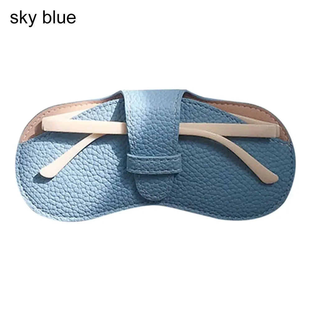 2023 Fashion Simple Portable Glasses Bag PU Leather Sunglasses Box Storage Bag Anti Pressure Eyeglasses Protective Cover