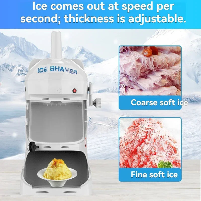 Commercial Continuous Ice Machine Commercial Snowflake Ice Machine Crushing Ice Fancy Sand Electric Snowflake Slush Machine