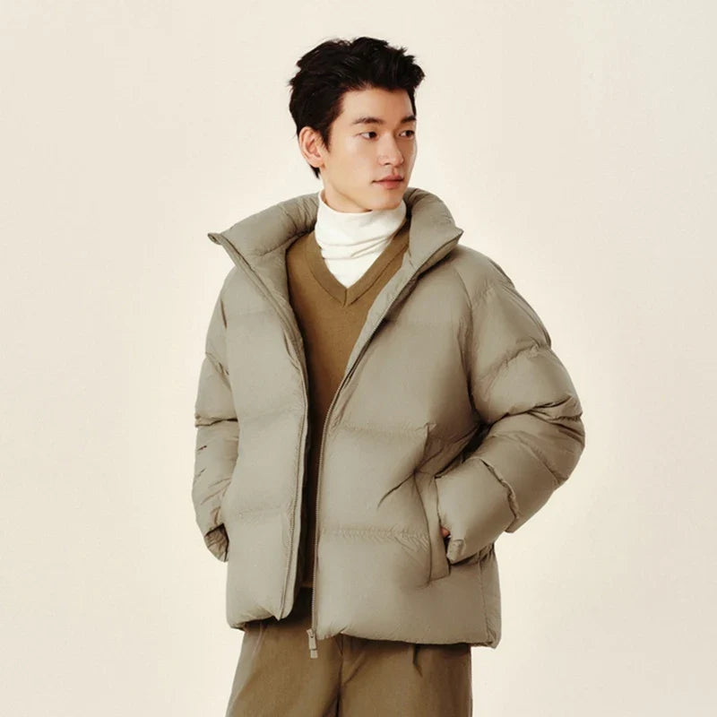 Semir Down Jacket Men Women 2026 Winter New Light Short Coat Three-Proof Thermal Puffer Coat Couple Top Trendy Down Jacket
