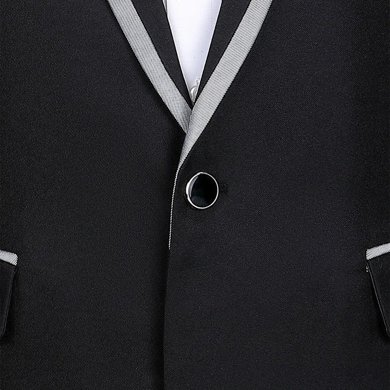 (jacket+pants) Men Fashion Wedding Banquet Party Flower Suits Singer