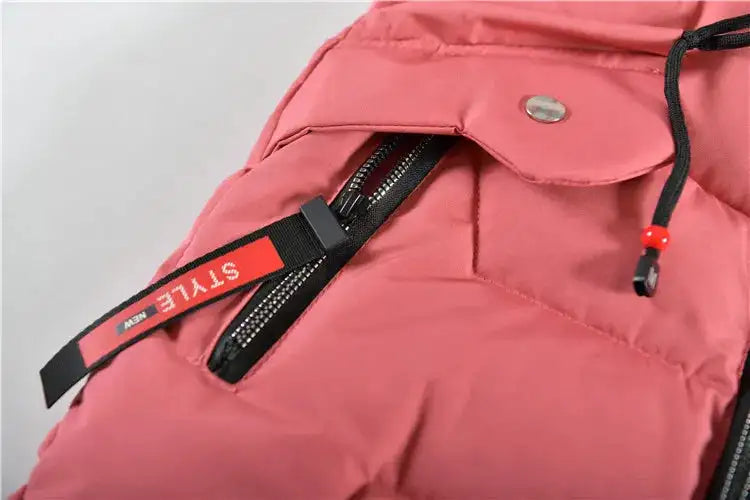 4 Color Big Size Winter Keep Warm Long Style Girls Jacket Teenage Thick Heavy Cold-proof Hooded Windbreaker Coat For Kids