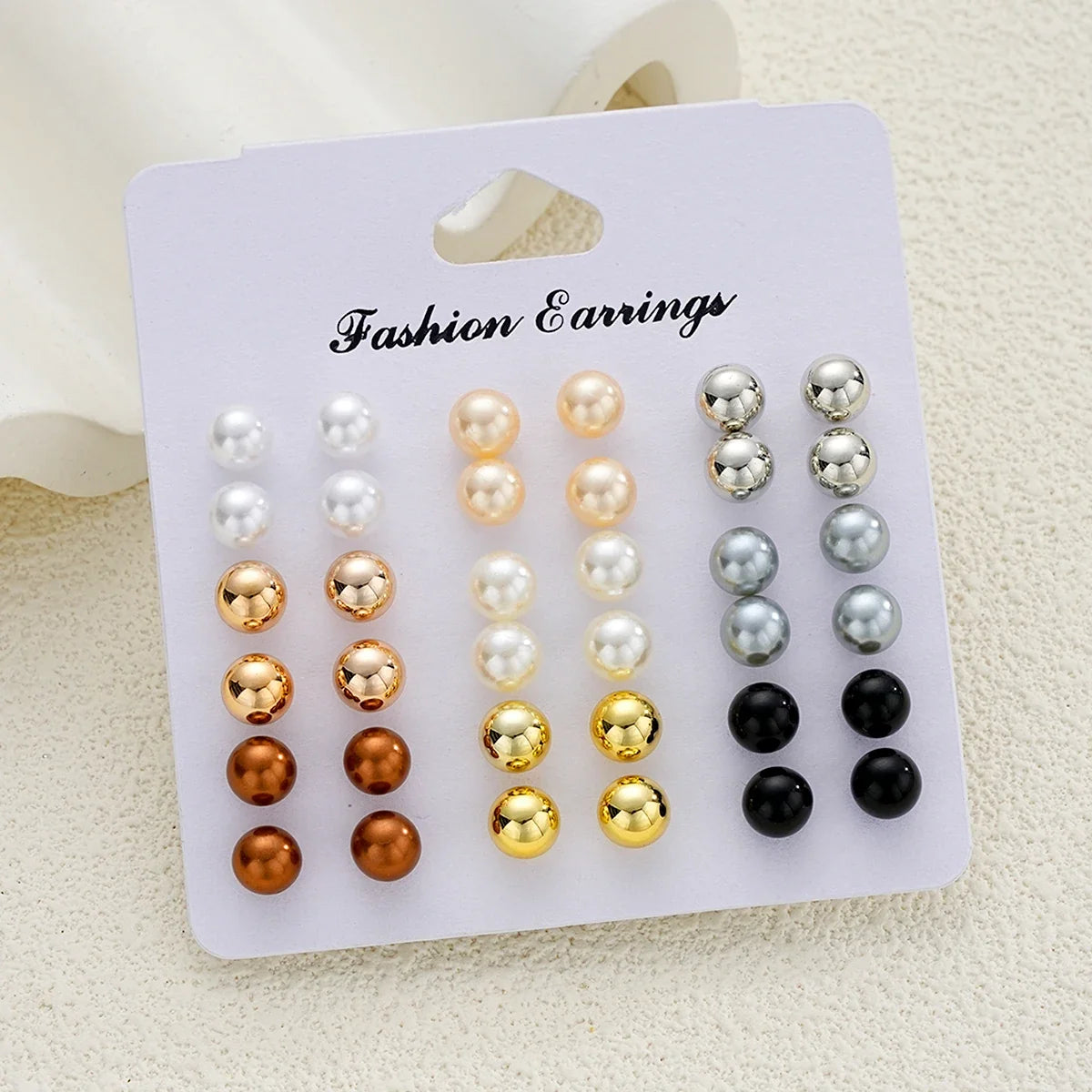 83pcs Elegant Pearl Geometric Earrings Necklace Bracelet Ring Jewelry
