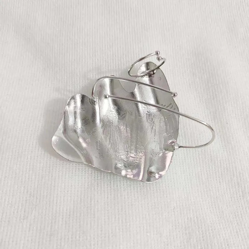 Exaggerated Metal Irregular Pleated Joint Ring for Women Men Exquisite Unique Geometric Texture Adjustable Ring Party Jewelry