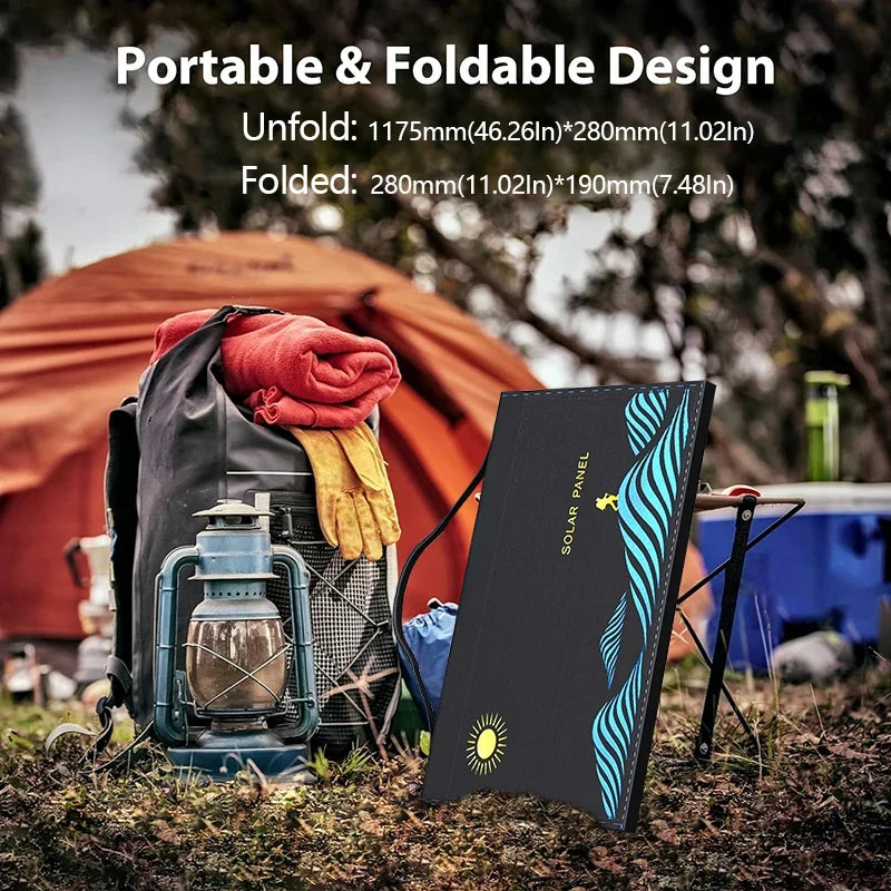 1000w Solar Panel Portable Folding Bag Usb+dc Output Solar Charger