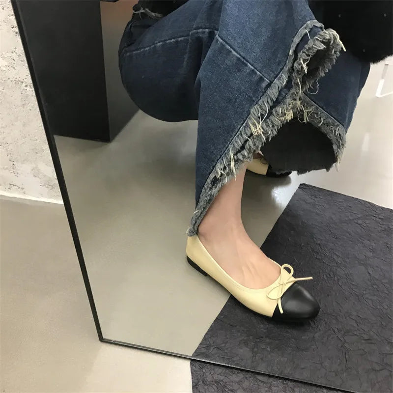 2026 New Spring Butterfly-knot Women Loafer Elegant Mix Colors Slip On Shoes Laides Comfort Soft Sole Ballet Flats Single Shoes