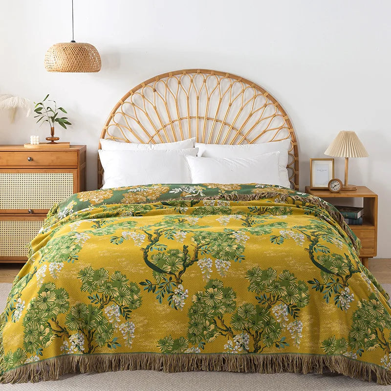 Nordic Throw Blanket For Beds Cotton Double Sided Sofa Cover Sofa Cushion Soft Blanket Leisure Bedspread Four Seasons Thin Quilt