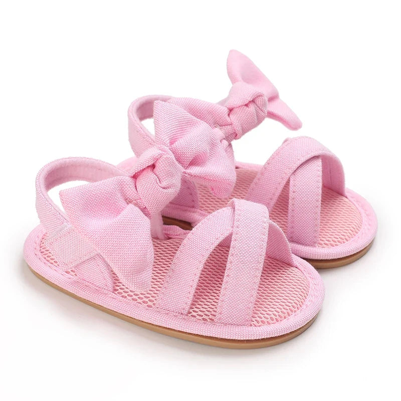 Summer 2026 Western Style Baby Korean Version Flower Princess Shoes Pink Open Toed Baby Girl Sandals