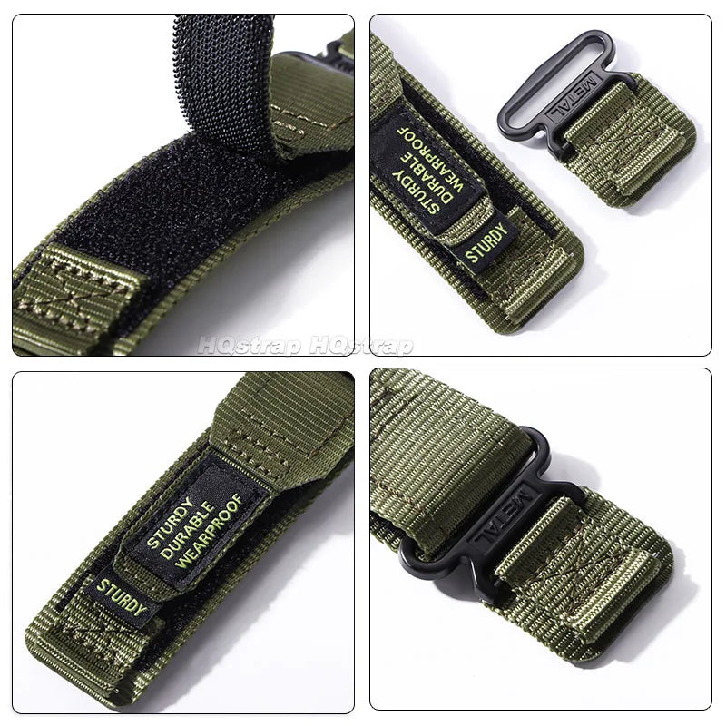 OnePlus Watch Rugged Nylon Band with Hook-and-Loop and Metal Ring