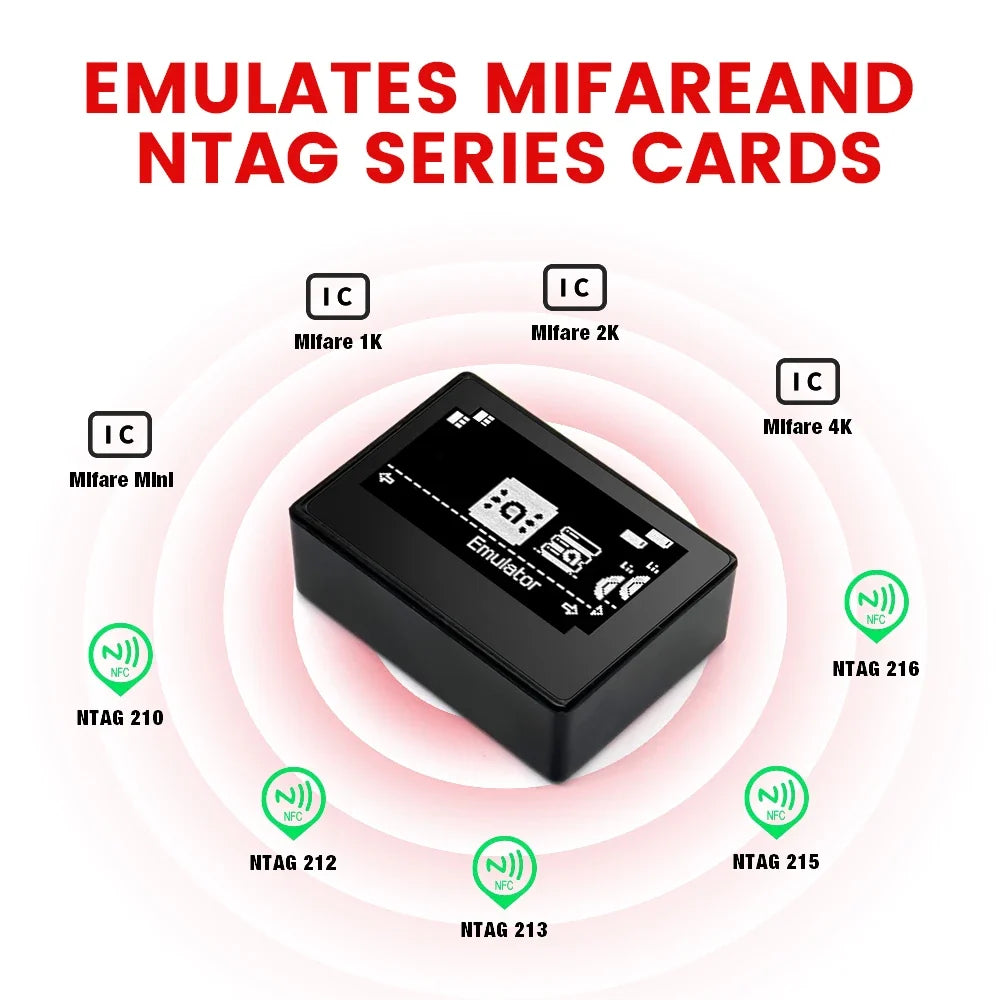 NFC Simulator Pixl Emulator iNFC Infinite Swipe OLED HD Intelligent Bluetooth Simulator for Switch2/3DS/Wii U Game Accesories