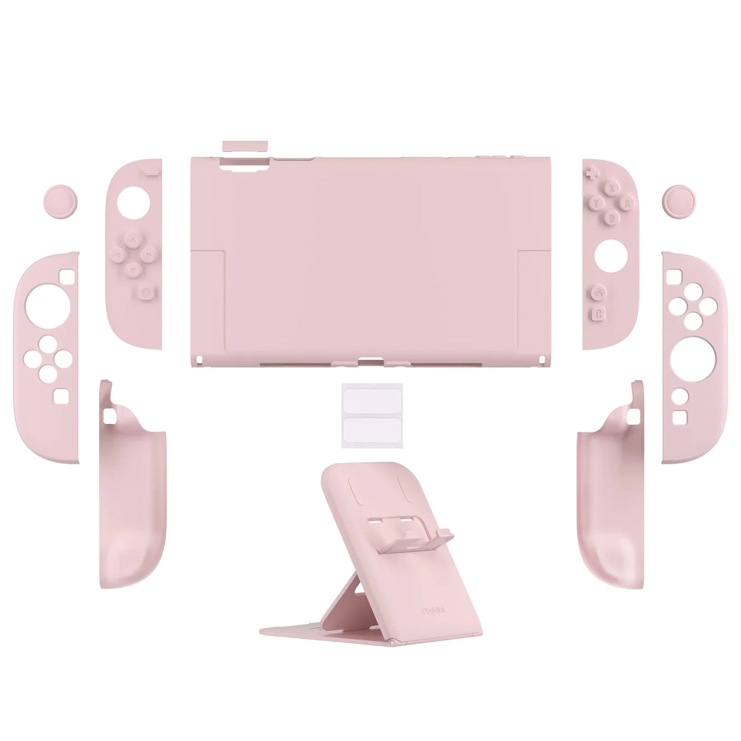 PlayVital Solid Color Protective Case for Nintendo Switch 2, Anti-Scratches Hard Shell Dockable Grip Cover with  Foldable Stand