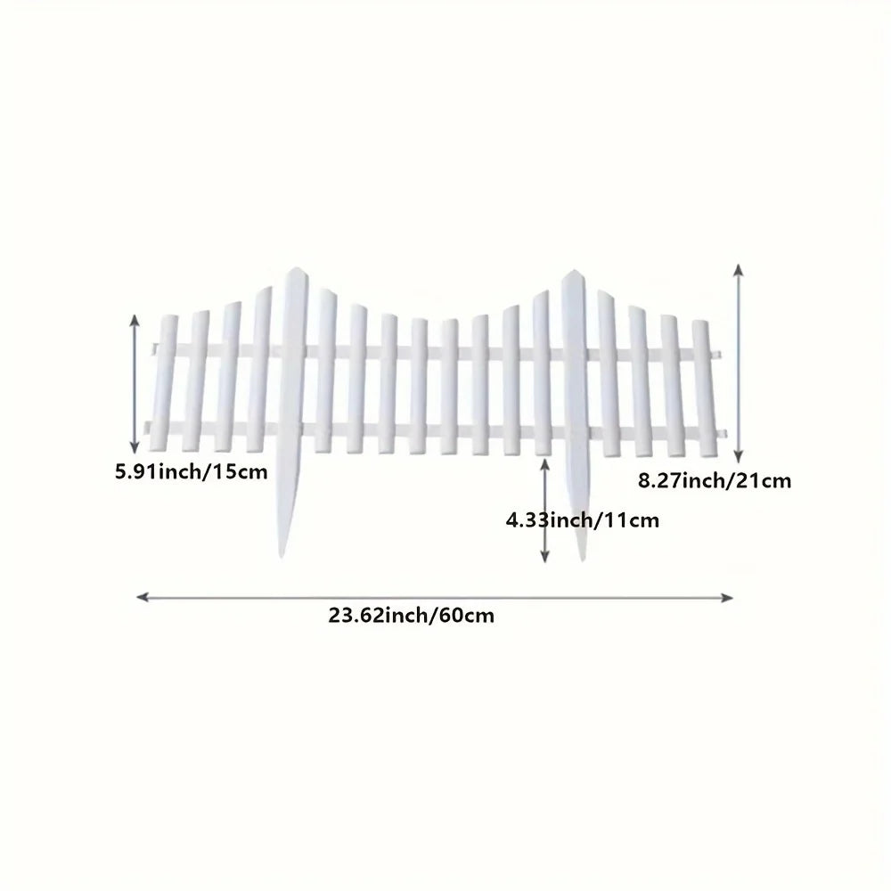 4PCS Garden Fences, Outdoor Lawn Pile Plastic Edge, Flower Fences, Decorative Plastic Lawn Edge Fences, Pet Dog Fences