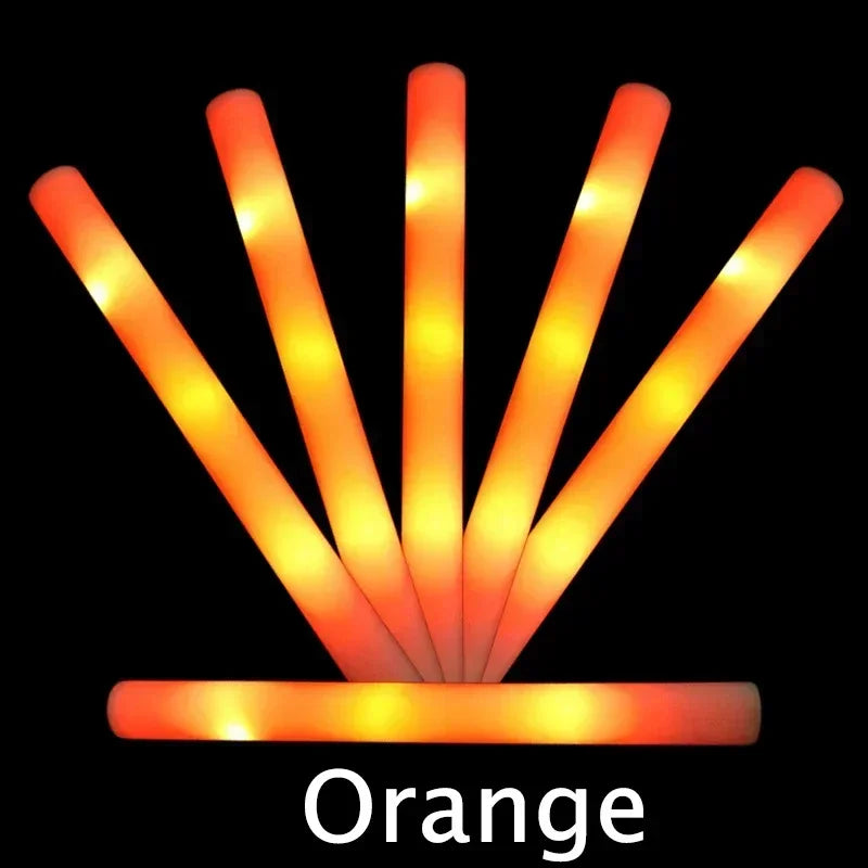 5/10/30pcs 4 Modes Colorful Foam Glow Sticks Led Flashing Glow Stick Camping Party Supplies for Raves Festival Wedding Concert