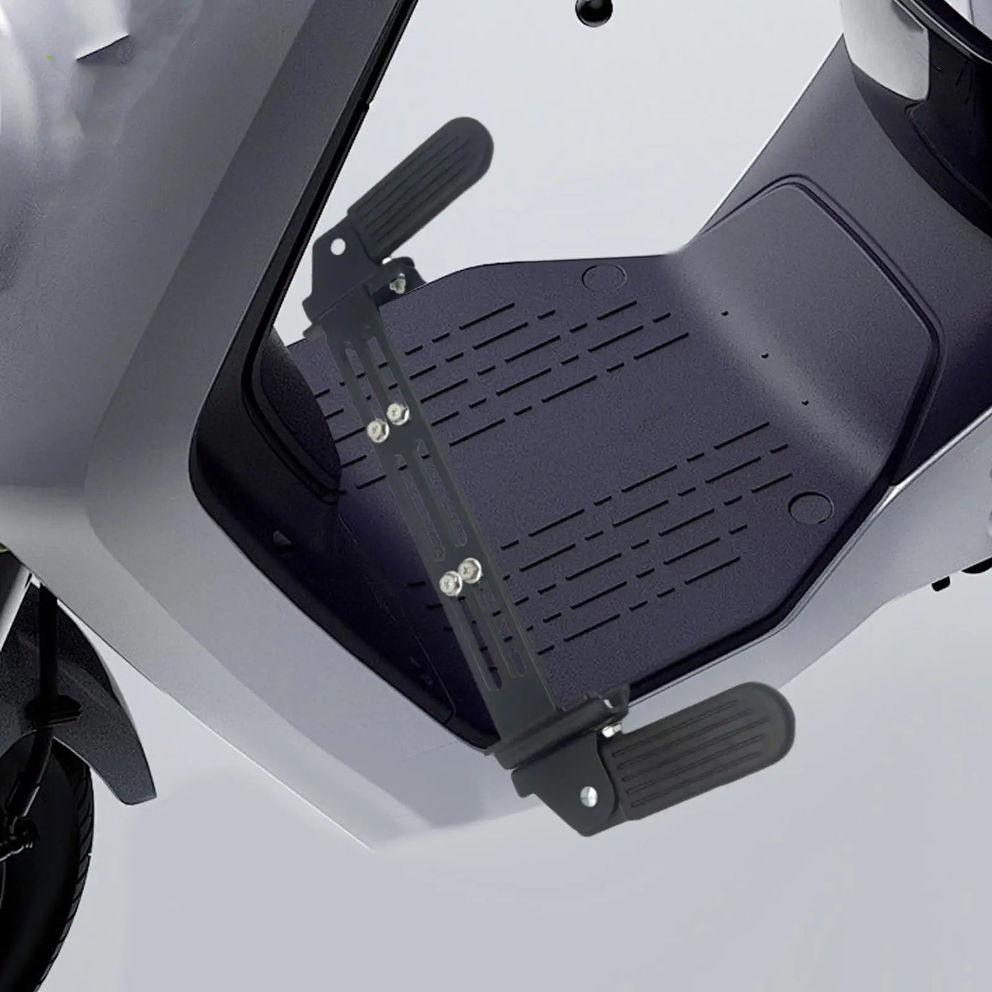 Electric Bike Front Footrest Foldable Retractable Pedal Anti Slip Foot Pegs Universal Adjustable Easy Installation Sturdy