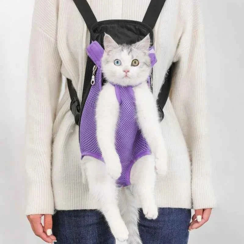 Mochila transportadora ajustable para gatos y perros pequeños