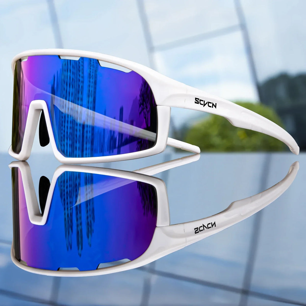 SCVCN Men Outdoor Sports Glasses Photochromic Sunglasses Bicycle Cycling Glasses Women Driving Bike Eyewear UV400 Hiking Goggles