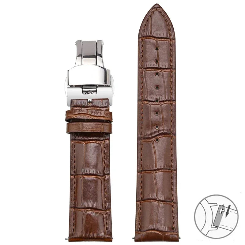 Motorola Moto Watch Croc-Embossed Leather Band