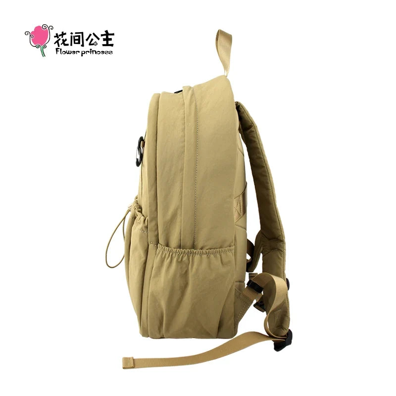 Flower Princess Solar 2025 New Original Women's Backpacks Commuting Travel School Simple Backpack Female Bag for Woman Back Pack