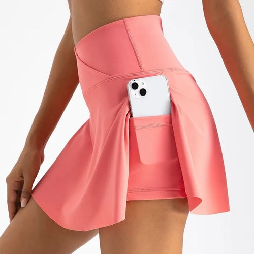 Women Pleated Tennis Skirt with Pockets