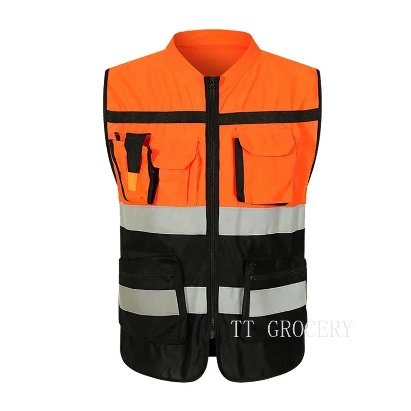 Safety First Men's Reflective Work Vest with Practical Features