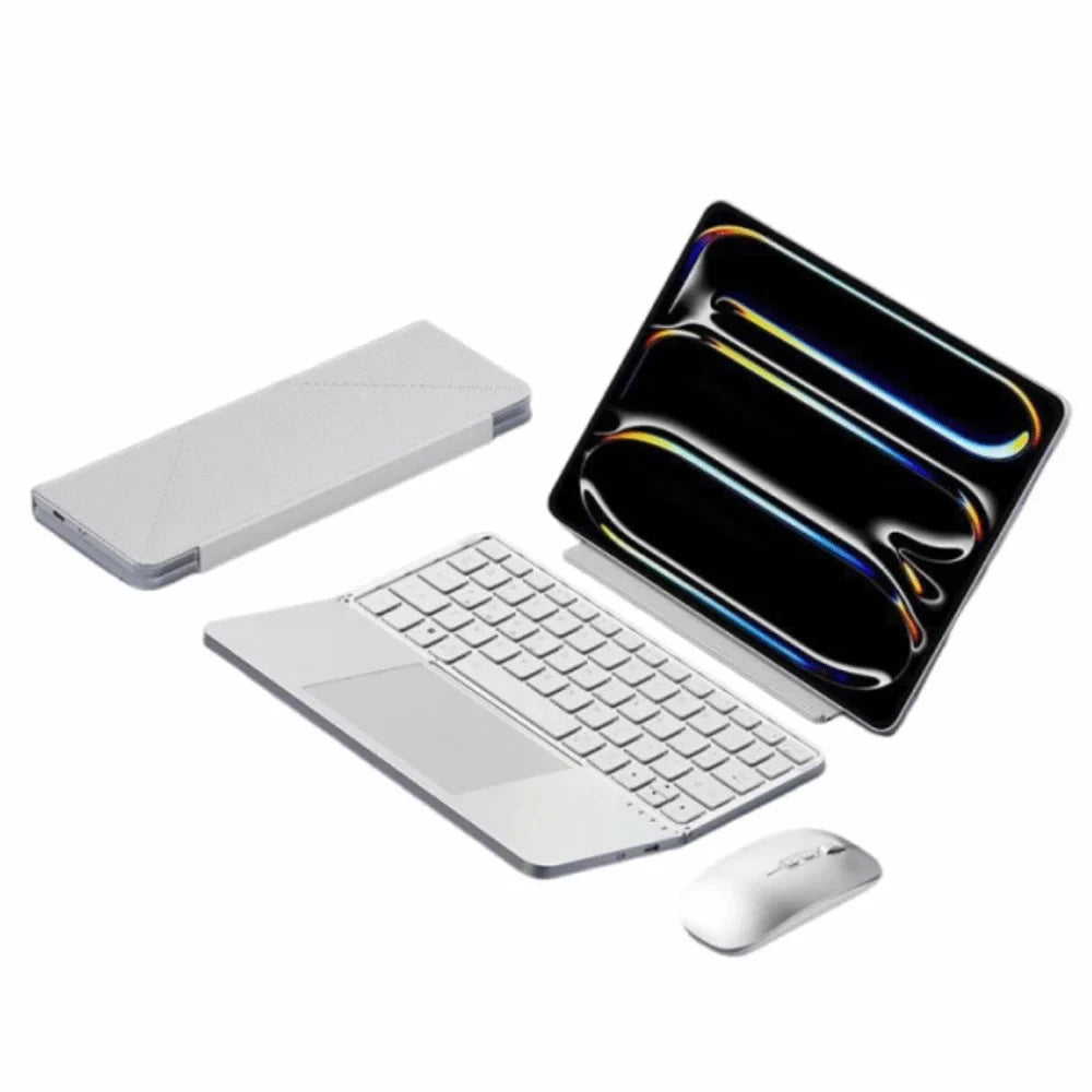 Bluetooth 5.3 Wireless Bluetooth Keyboard Portable Detachable Foldable Keyboard Universal with Touchpad Mini Foldable Keypad