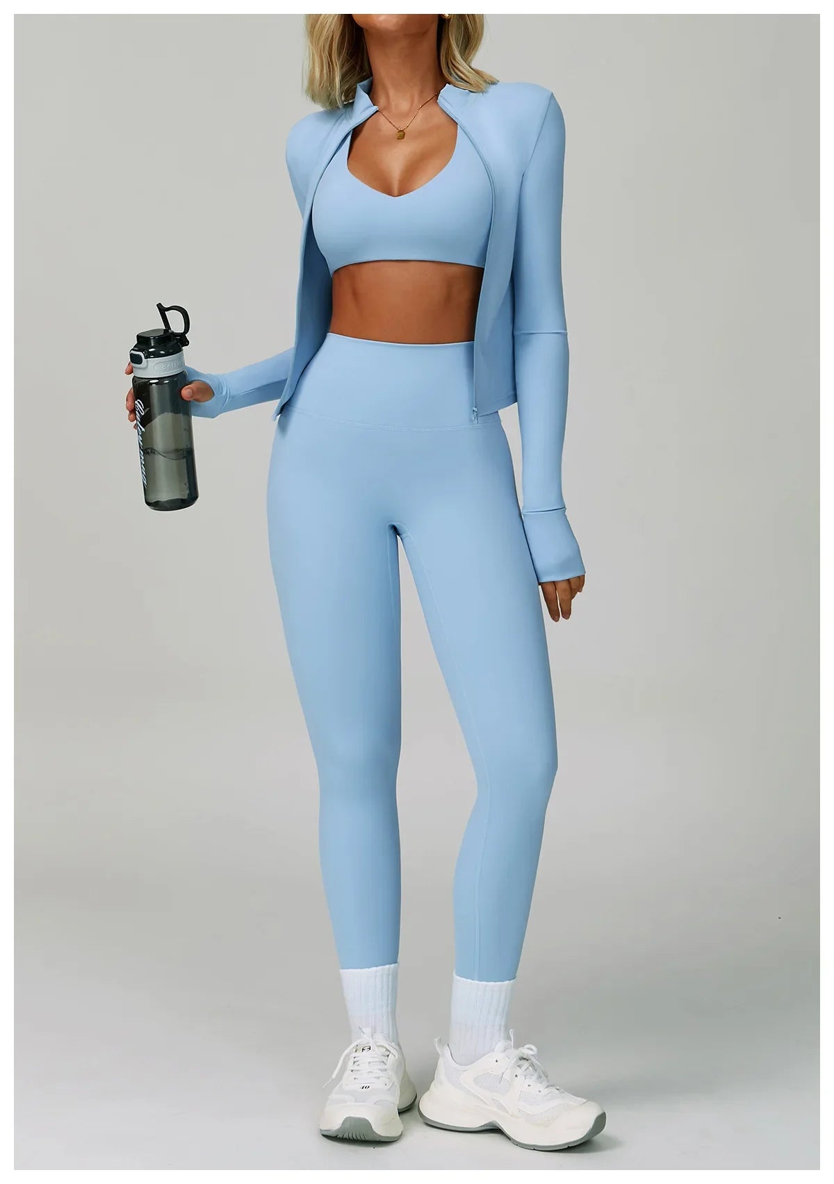 2/3-Piece Activewear Set – Sports Bra & High Waist Leggings