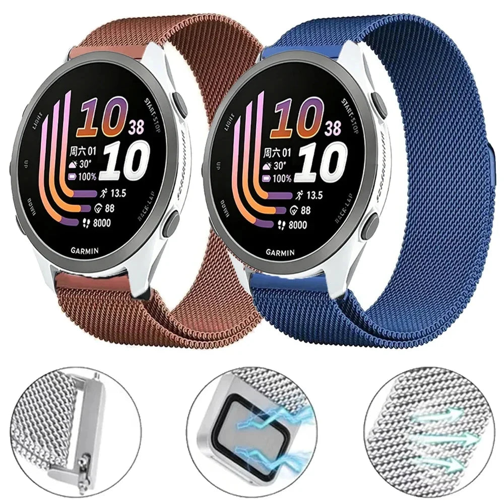 Garmin 20/22mm Quick Release Magnetic Milanese Band
