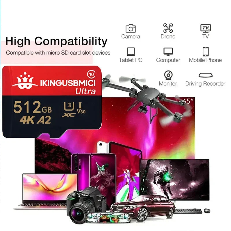 Micro Memory Card SD Cards TF Cards Flash Card 64GB/32GB/16GB/256GB/512GB Premium Quality for Nintendo Switch