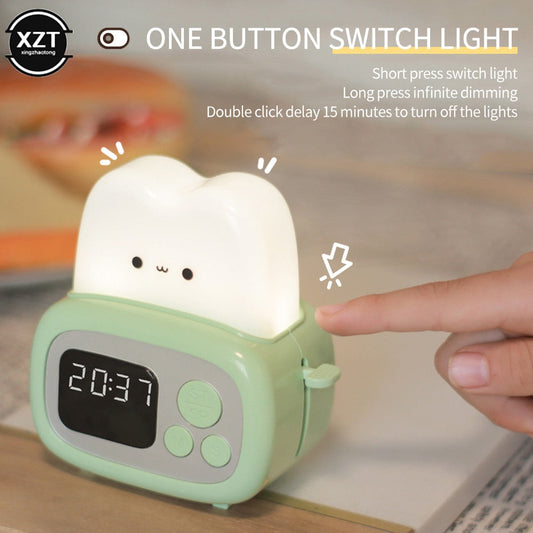 Tostadora Reloj Alarma Luz Nocturna