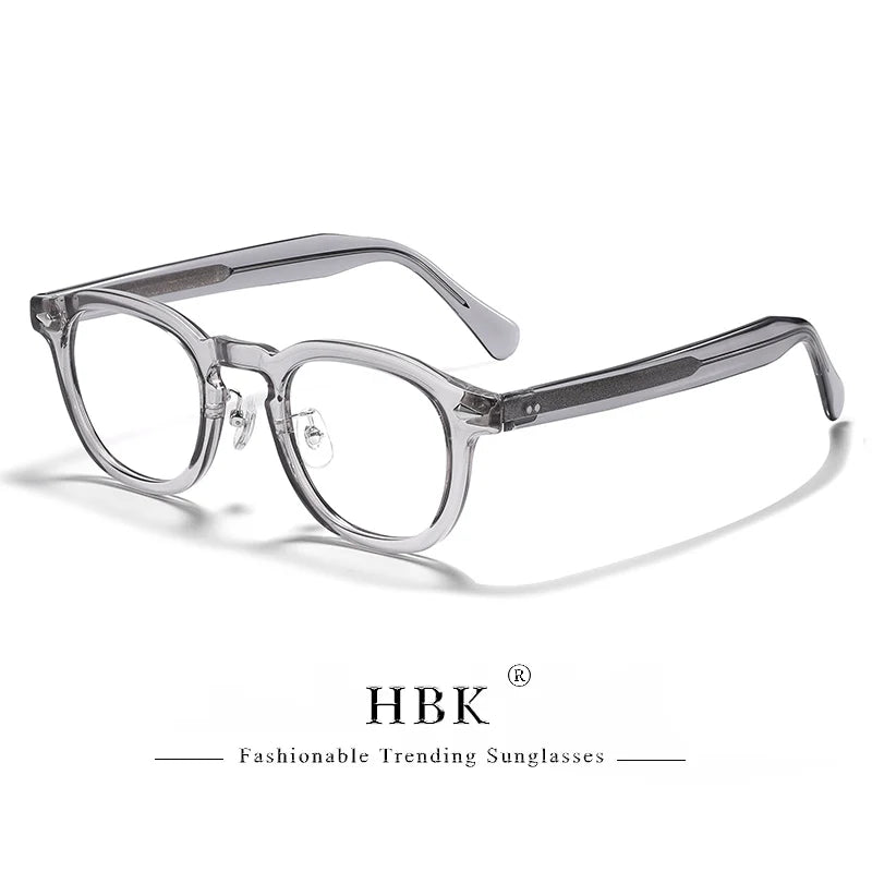 HBK Retro Men's Eyeglass Frames Luxury Anti BlueLight Lenses TR-90 Frame Glasses Women's Reading Computer Eyewear