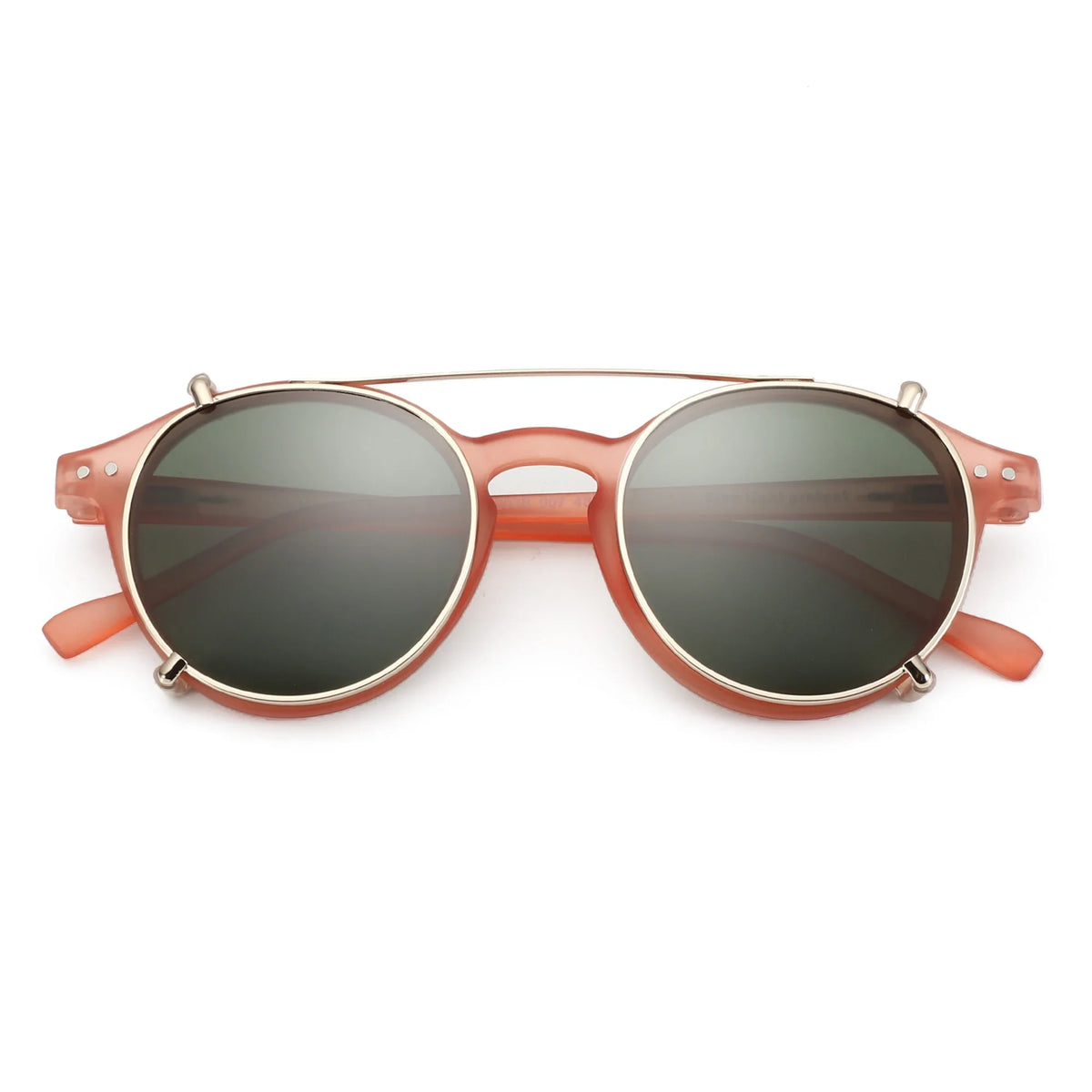 ZENOTTIC-Steampunk Style Clip On Sunglasses for Men Women Anti Blue Light Glasses+Polarized Clip Fashion/Retro Computer Eyewear