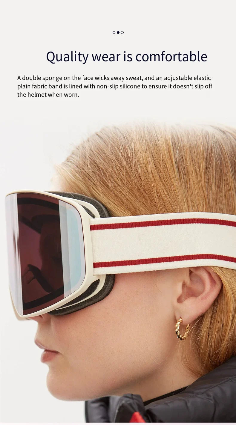 Gafas de esquí y snowboard para mujer y hombre, máscara de esquí con protección UV 400, antiniebla doble cilíndrica para nieve
