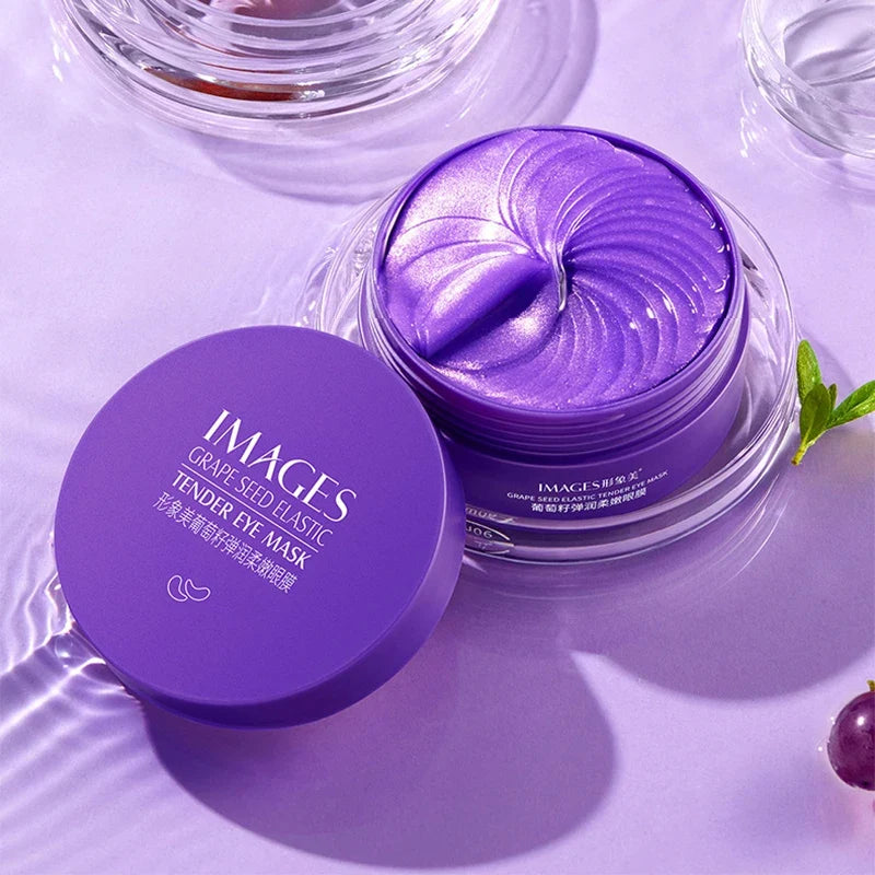Grape Moisturizing Collagen Eye Mask Anti Dark Circles Eye Bags Anti-aging Eyes Masks Beauty Skin Care Eye Patches 60Pcs