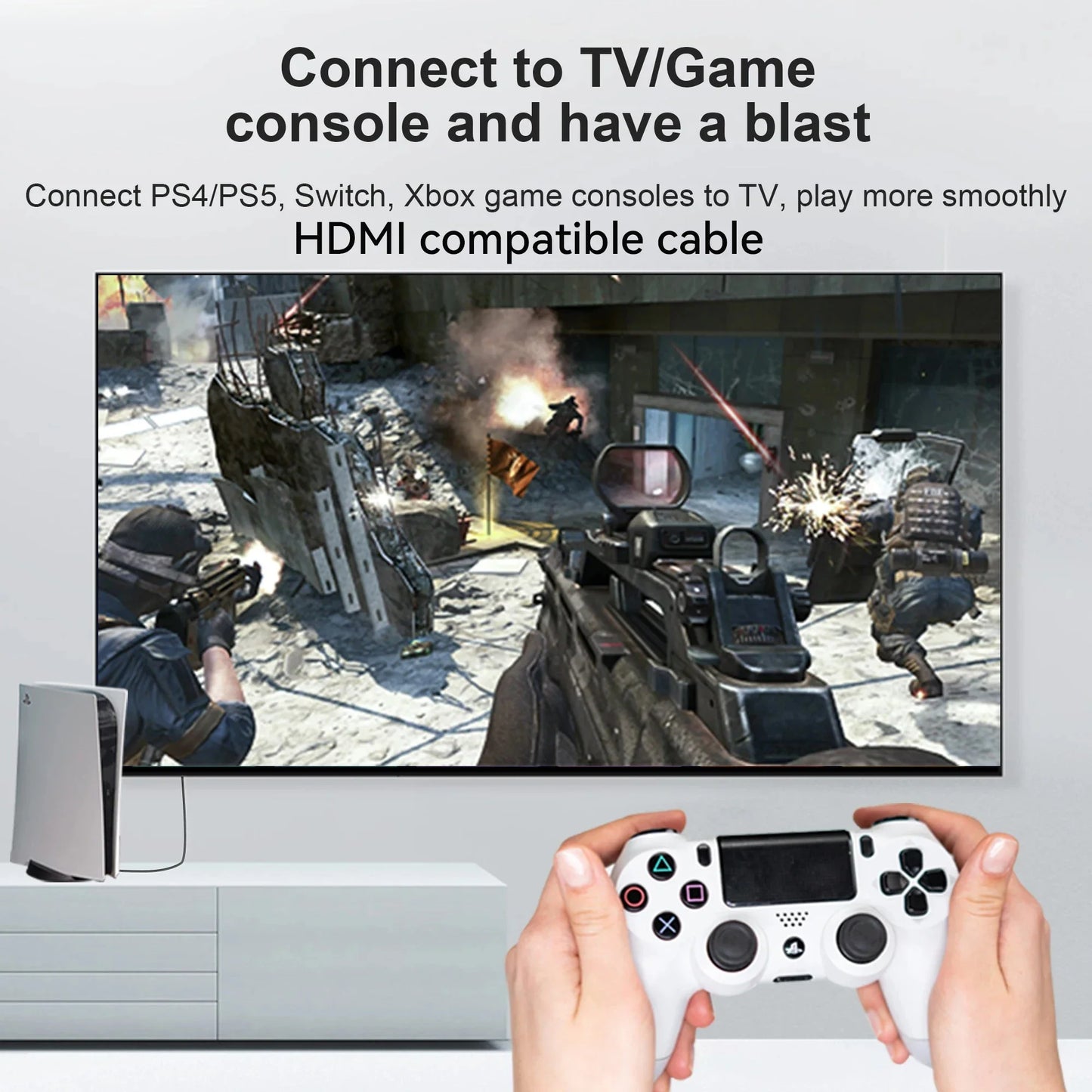 HDMI Cable 4K 60Hz HDMI-Compatible Ultra HD 1080P 120Hz High Speed Video Audio HDMI 2.0 Cable For PS4 TV Laptop Monitor Rtx3080