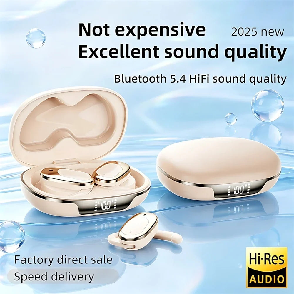 True Wireless Bluetooth Headsets ENC Noise Reduction Hanging Ear Long Battery Life 9D Stereo LED Digital Display Touch Earphones