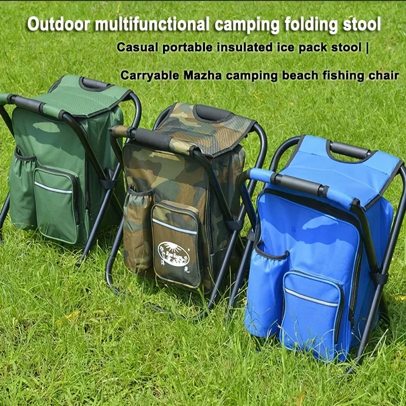 Outdoor Camping, Portable Folding Stool, Thermal Insulation Bag, Lightweight Luggage, Foldable, Multi-Functional Stool