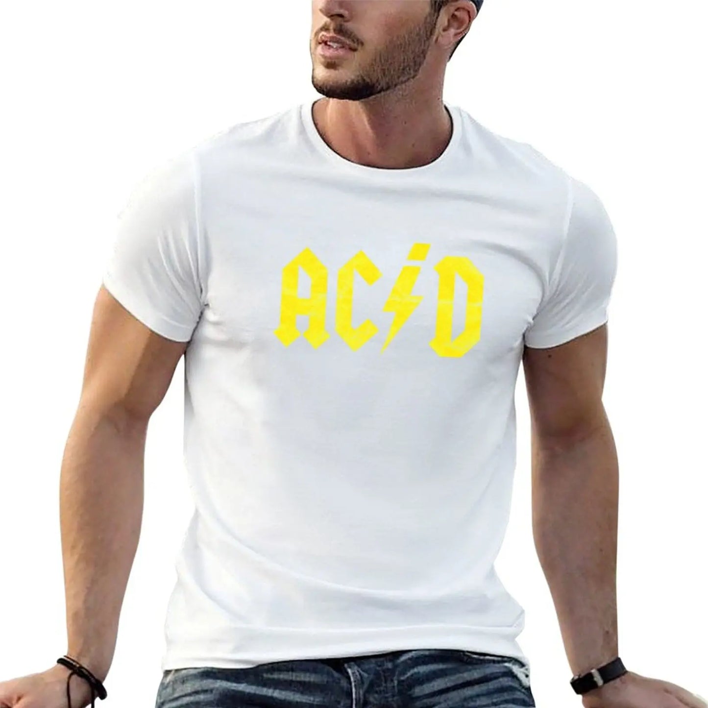 Acid House 90s Retro Techno Rave DJ Producer Vintage T-Shirt Art Pattern Printed Casual Top