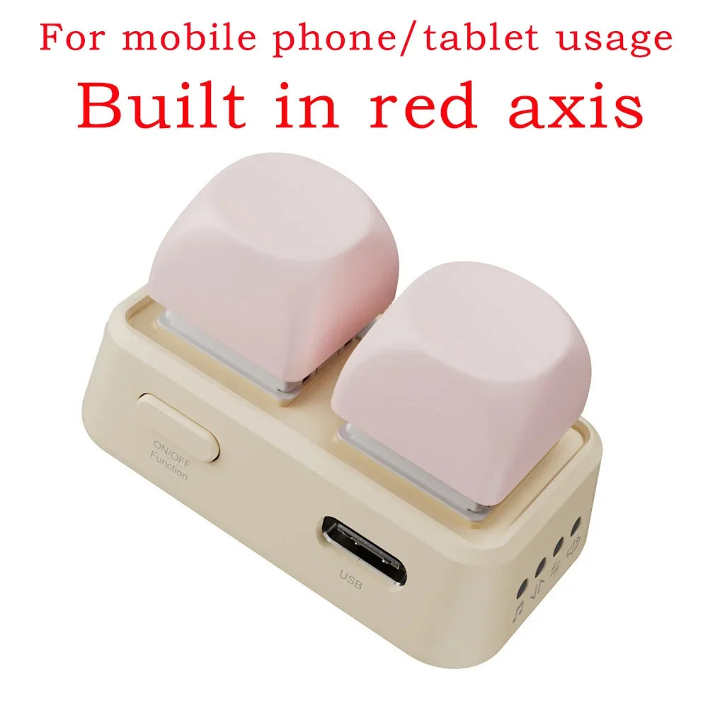 New Keypad Dual Button E-book Page Turner For Tablet Mobile Phone Blue Tooth Remote Control Swipe Short Videos For Android/IOS