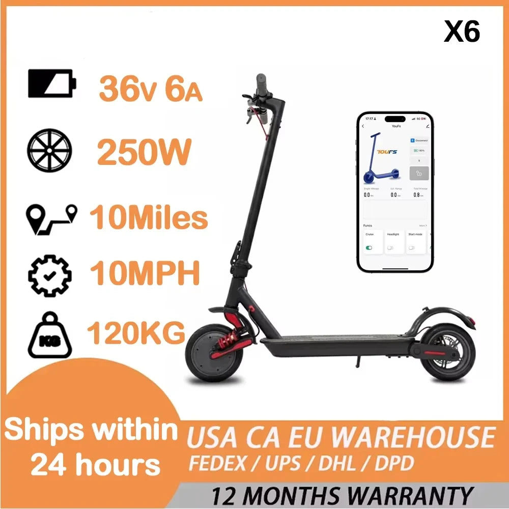 Foldable Smart Electric Scooter for Commuting 36V 500W Motor Escooter 25 Miles Long Range Smart Adult Electric Scooter for APP