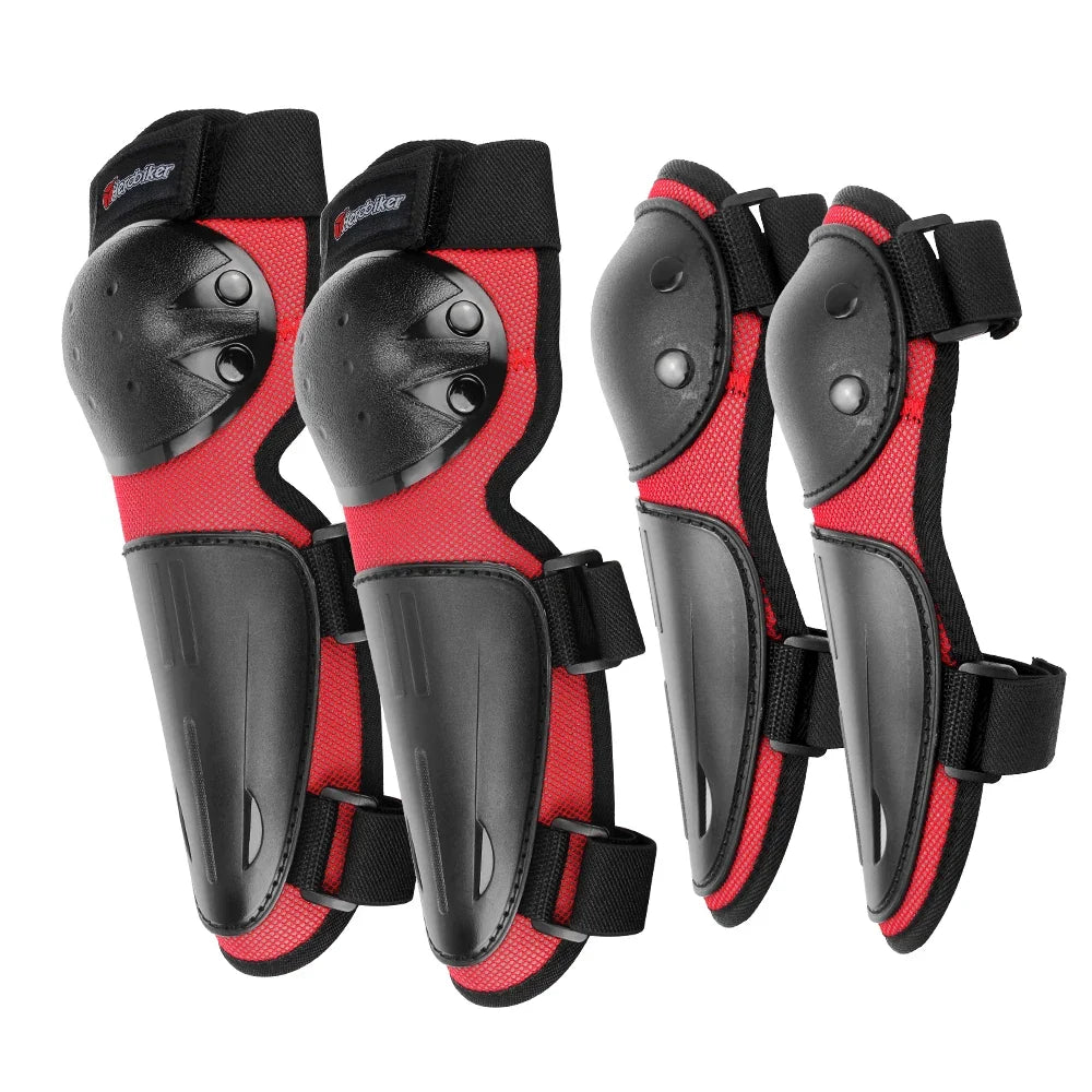 Kid's Motorcycle Armor Vest Protection Motocross Body Armor Jacket Protective Armors Riding Kneepads Moto Full Armor Children