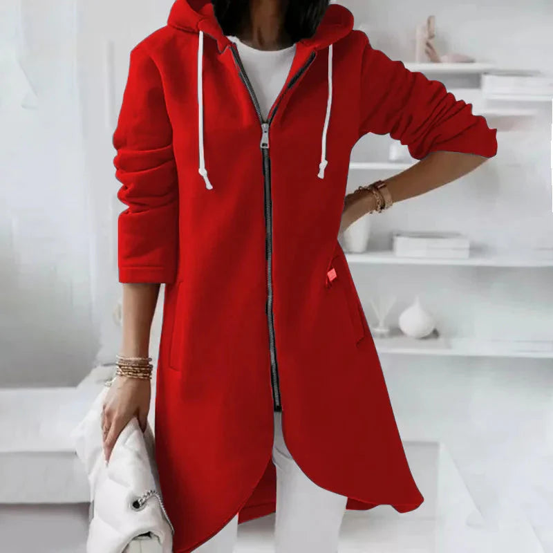 Sudadera urbana con cremallera extragrande para mujer