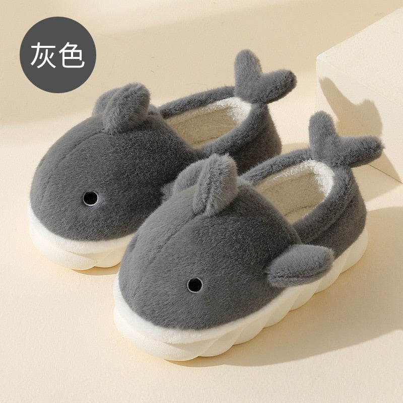 Pantuflas de tiburón suaves