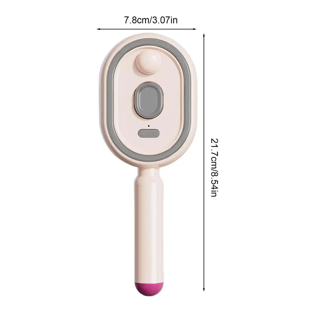 Steam Brush for Hair Rechargeable Detangling Comb with Oil Measuring Cup Steam Straightener Brush for Home Smoothing Curly Thick