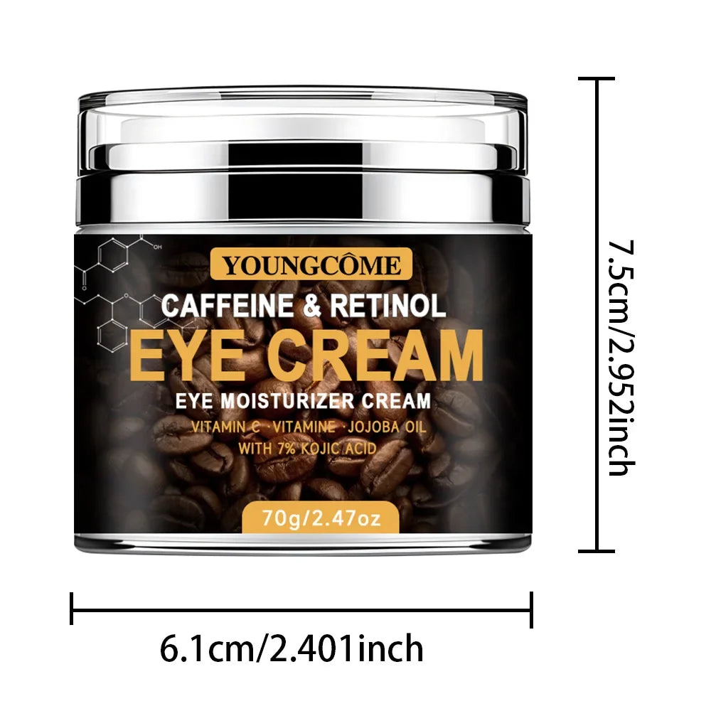 Caffeine Eye Cream Fade Dark Circles Eye Cream Firming Removal Puffiness Moisturizing Lightening  Anti-aging Eye Cream