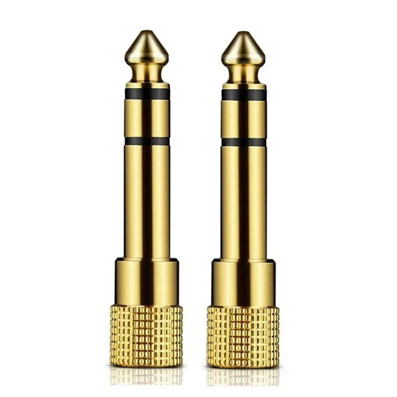 Jack 6.5 6.35mm Male Plug to 3.5mm Female Connector Gold Plating Headphone Microphone AUX Audio Plug
