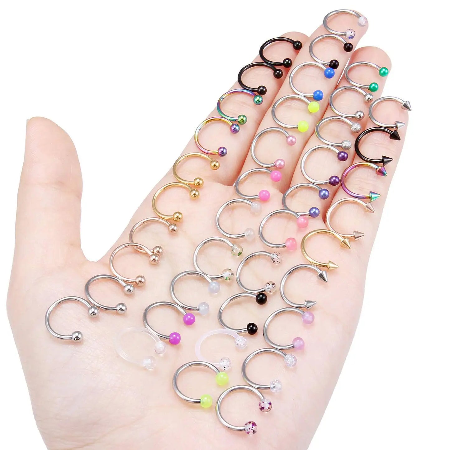 31 Styles 16G Surgical Steel 1 Pcs Nose Septum Rings Piercing Jewelry