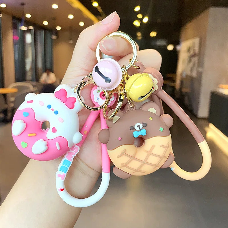 Llaveros de animales con forma de donut